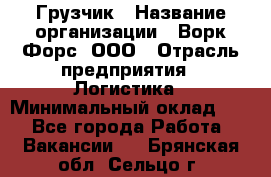 Грузчик › Название организации ­ Ворк Форс, ООО › Отрасль предприятия ­ Логистика › Минимальный оклад ­ 1 - Все города Работа » Вакансии   . Брянская обл.,Сельцо г.